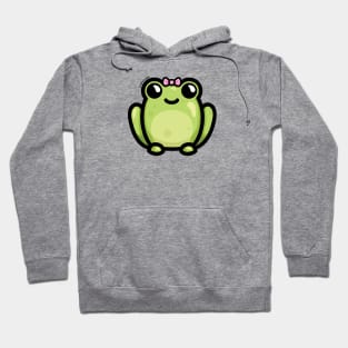 Chonky Frog - Green (Pink Bow) Hoodie